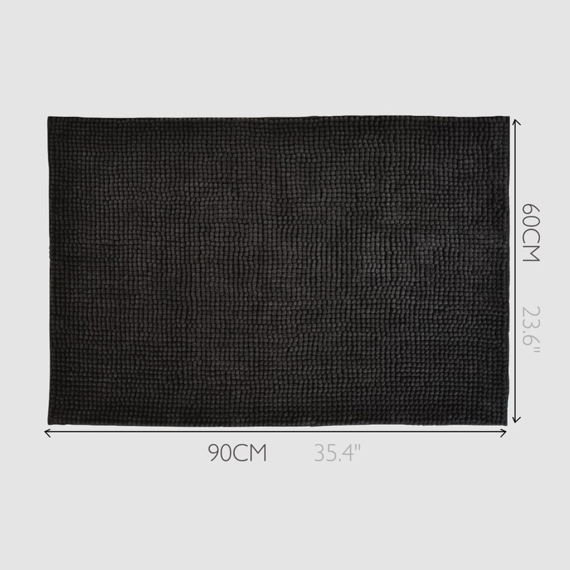Allure Bobble Chenille Large Bath Mat Non Slip 60 x