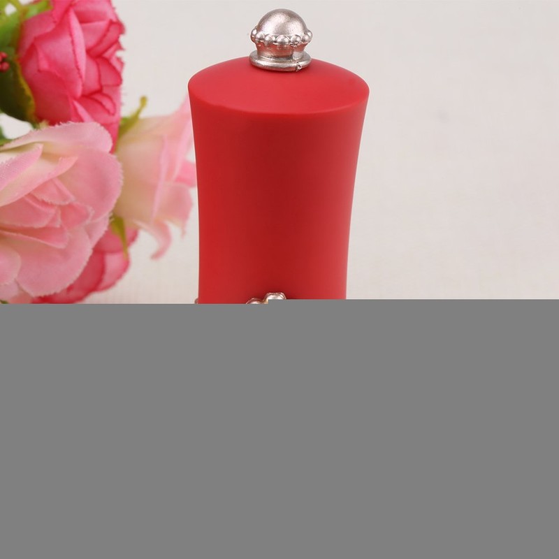 Black Red Color Rota-Table Lipstick Shaped Needle Storage Pin Cushion