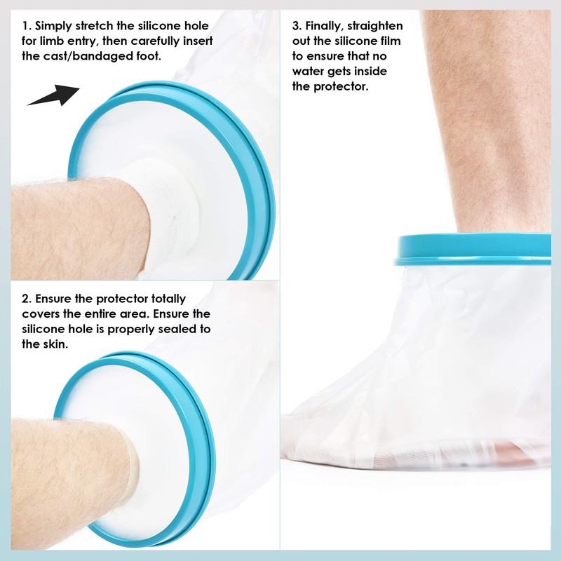 Bramble Foot Cast Protector Transparent & Waterproof - Plastic Boot