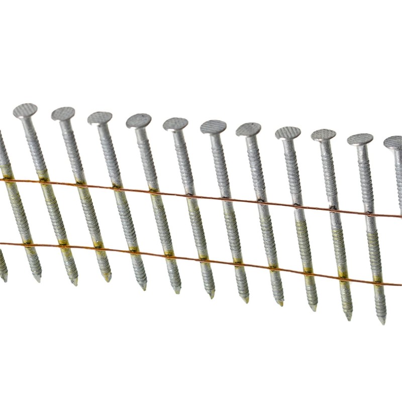 mitoharet 15-Degree Collated Wire Coil Siding Nails 1-1/4Inch x 0.092Inch