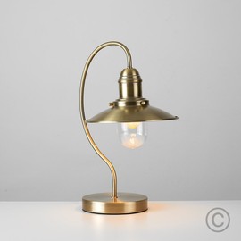 MiniSun | Modern Antique Brass Metal and Glass Touch Table Lamp | Table Lamps, Home Décor & Improvement Essential