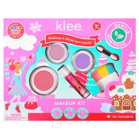 Klee Naturals Holiday Makeup Kit. Gentle and Non-Toxic. Perfect for Kids and Tweens. Made in USA. (Sparkly Reindeer)