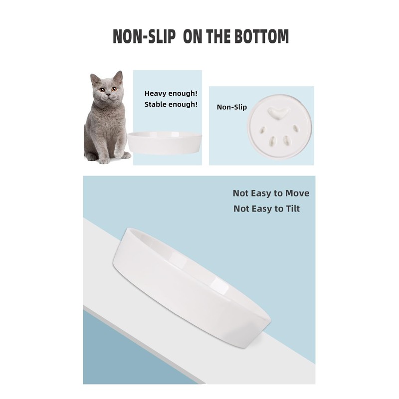 Slow Feeder Cat Bowls, Ceramic Fun Slow Eater Bowl for