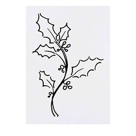 'Sprig Of Holly' Temporary Tattoo - Water Resistant, Skin-Safe, Non-Toxic Transfer (TO00028871)