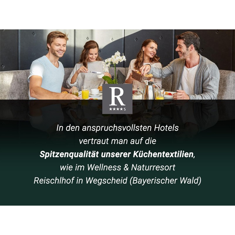 ZOLLNER Tea Towel Set 5 Pieces 100% Cotton 50 x