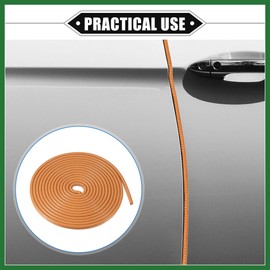 Motoforti Car Door Edge Guard, 16.4ft U Shape Rubber Edge Trim Seal Strip Protector Universal for Car Truck ATV Boat Multifunctional No Glue PVC Iron Orange Long-Lasting