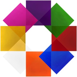 Dicunoy 240 PCS Cellophane Sheets, 7.5 inch Color Cello Sheets for Small Easter Eggs, Crafts, Colorful Plastic Cellophane Wrap Transparency Film Sheets for Candy, Chocolates, Arts Crafts, Science