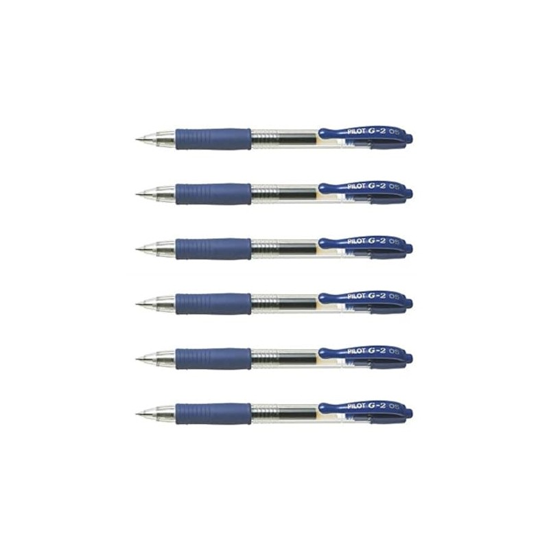Pilot 6 x G2 05 Fine Point Gel Ballpoint Pens