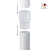 Inefa Pipe socket DN 75, white plastic, rain gutter, roof