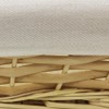 JVL Rectangular willow wicker lined bread basket 28 x 21