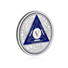 5 Year Sobriety Coin| Triplate Sobriety Chip| AA Chips Sobriety Gifts for Men Women Alcoholics Anonymous Gifts