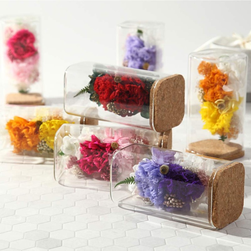 Tea Sight Preserved Flower Bottle Flower Gift Soleil Mother's Day