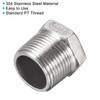 MECCANIXITY Hex Bushing, 3/4 PT Male to 3/8 PT Female