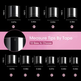 Buqikma Buqikma 500PCS Short Nail Tips for Acrylic Nails - Clear False Short Artificial Tips for Manicure with BoxPink Box with Tips