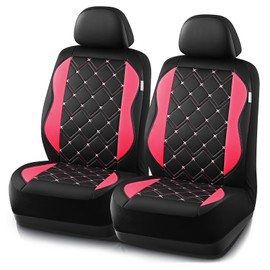 Road Comforts Seat Covers, Premium Leather Car Seat Covers Front Seat for Women Girls,Airbag Compatible, Automotive Seat Covers Universal Fit Most Cars,Vans,Truck,SUV