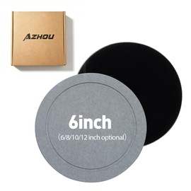 Azhou Diatomaceous Earth Plant Saucers 2-Pack with Velvet Bottom - 6 Inch Water Absorbing Heavy Duty Flower Pot Trays, Moisture Control Indoor Outdoor Catcher for Home, Office, Kitchen