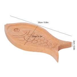 Agatige Serving Trays and Platters, Fish‑shaped Wooden Serving Plate Board for Fish Dish, Fruit Dessert Sushi Cheese Snack, 25 x 12 x 2cm