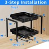 BOIVSHI Pull Out Spice Racks for Inside Cabinets, 2-Tier Cabinet