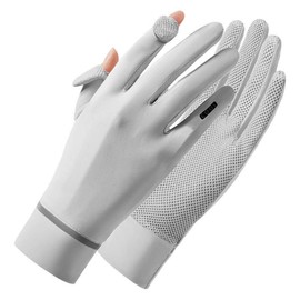 Guantes de Protección UV Solar Verano para Manejar - 2 Dedos Malla Giratoria Pantalla Táctil Guantes de Dedo Completo Mujer Secado Rápido Transpirable para Conducir, Senderismo, Deportes al Aire Libre