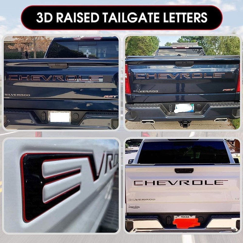 Tailgate Insert Letters -3D Raised Tailgate Letters Compatible with 2019-2022