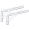 Folding Shelf Brackets 2 Pack,Heavy Duty Triangle Shelf Bracket for