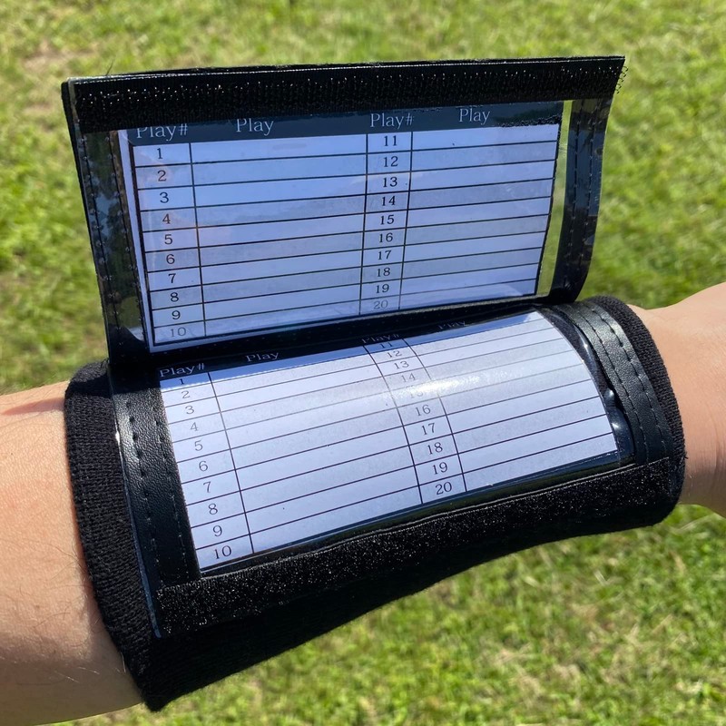 AUGELUX Football Play Wristbands, Triple Window Youth and Adults Quarterback