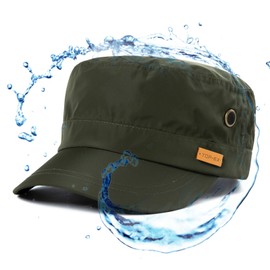 TOP-EX Men's Waterproof Army Hat - Green, Large-X-Large Size for Summer, UPF Protection, Cadet Cap for Big, Extra Large Heads