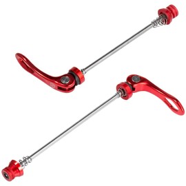 Chooee Bike Quick Release Skewers Front & Rear Set for Road Bicycle Red