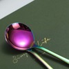 Rainbow Soup Spoons, Kyraton 6 Pieces 19 cm Stainless Steel