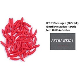 blntackle76 Behr Kunstmaden Japan Red Set of 2 Packs (80 Pieces) + Free Petri Heil! Sticker
