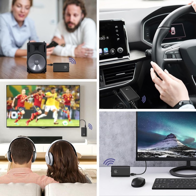 OQIMAX OQIMAX Bluetooth 5.3 Transmitter Receiver, 2-in-1 3.5mm Wireless Bluetooth