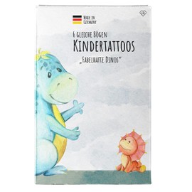 lila liebt dich® 6 Same Sheets Dino Children's Tattoos, Birthday Party Bag Children's Tattoo, Dinosaur Tattoo Children, Birthday Bags Party Bags Children