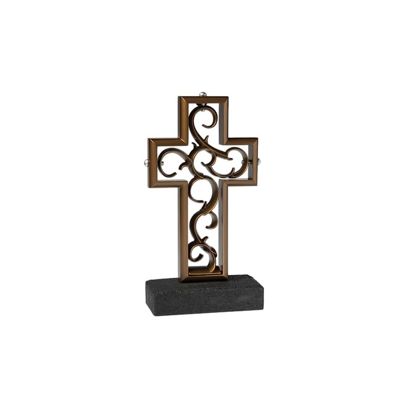 The Unity Cross® Antique Bronze Color Wedding Cross; Unity Candle