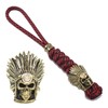 Paracord Knife Lanyards With Brass Skull Bead Paracord Lanyard for