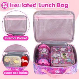 YOYTOO Kids Lunch Bag, Double-Insulated Lunch Bag for Kids, Holds Lunch Box, Water Bottle and Snacks, Back to School Large Meal Tote for Boys, Girls, Men, Women