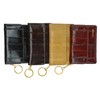 Eel Skin Soft Leather Change Purse Coin Wallet with Key