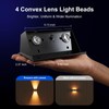 Roopure 4 Pack Warm White Solar Power Fence Wall Light