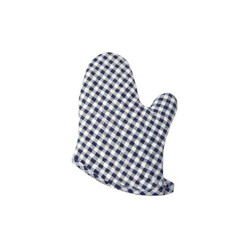 Phoenix Check Oven Mitt, Blue, Small