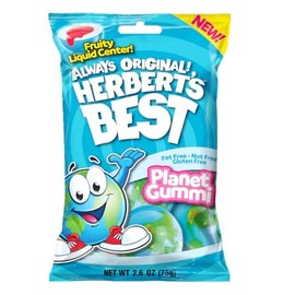 12 Pack - Herbert's Best Planet Gummi Candy Peg Bag 2.6oz