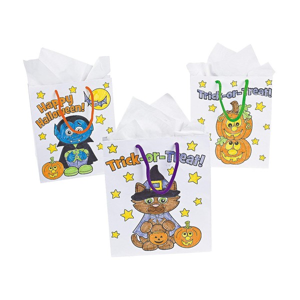 Color Your Own Halloween Bags - Crafts for Kids and Fun Home Activities