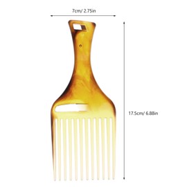 Mikinona Vintage Amber Oil Hair Comb Large Tooth Styling Comb for Men Barber Hair Comb Fine Detangle Hair Stylist Tool Natural Hair Styling Brush