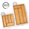 Blumtal Kitchen Drawer Inserts - Bamboo Cutlery Tray for Drawers,