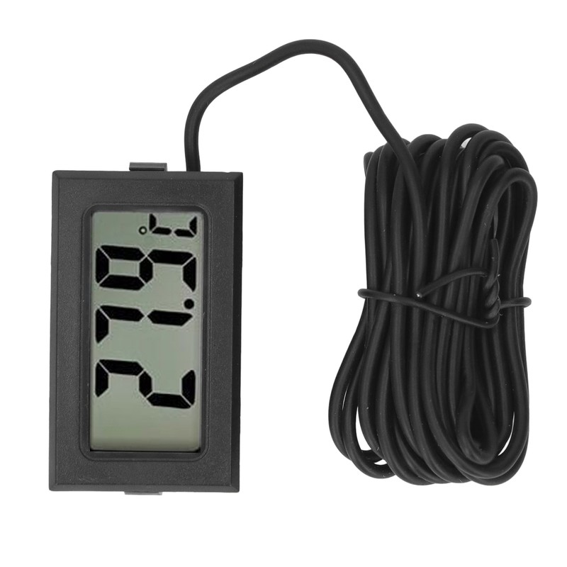 5PCS Electronic Digital Display Thermometer Black Mini Embedded Indoor Digital