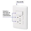 Volteck PA-APCO-I3B, Placa armada 2 contactos e interruptor color blanco