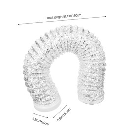 TEHAUX Flexible Aluminum Foil Ducting Vent Hose Chimney Flue Exhaust Hose for Dryer and Air Ventilation Lightweight and Easy to Install Versatile for Indoor and Outdoor Use