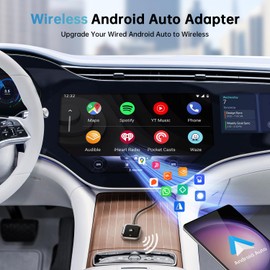 JDG Android Auto Wireless Adapter, Wireless Android Auto Car Adapter for Wired Android Auto Cars Converts Wired to Wireless Easy Setup Plug & Play Seamless Connection Stable and Fast for Android Phone