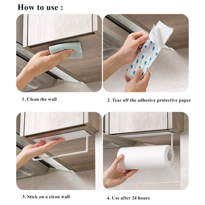 Kitchen Roll Holder, Kitchen Roll Holder, No Drilling, Kitchen Roll