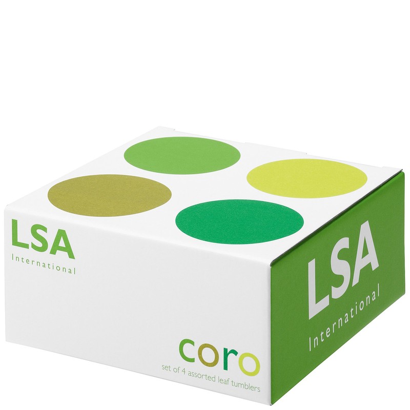 LSA International Coro Tumbler 310 ml Leaf Assorted | Set