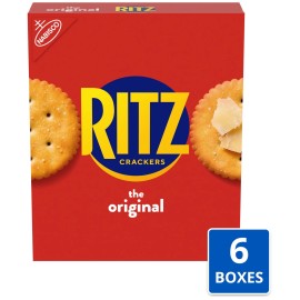 RITZ Original Crackers Pack of 6 Flaky Buttery Snack 10.3 Ounce Boxes