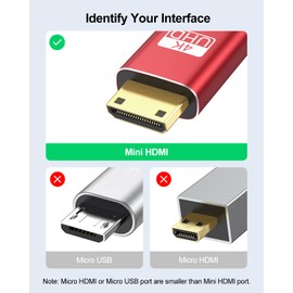 ApoJodly Mini HDMI to HDMI Cable 3FT, 4K HDMI to Mini HDMI 18Gbps High Speed Mini HDMI Cable 4K@60Hz 2K for Camera, Camcorder, Tablet, Laptop, Monitor, HDTV, Graphics (Nylon Braided HDMI 2.0 Cord)